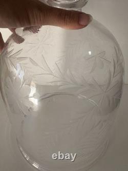 RARE TRÈS GRANDE ET ANCIENNE CLOCHE EN CRISTAL CISELÉ FROMAGE DESSERT XIXeme