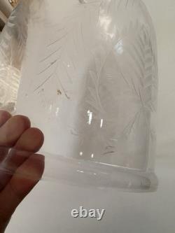 RARE TRÈS GRANDE ET ANCIENNE CLOCHE EN CRISTAL CISELÉ FROMAGE DESSERT XIXeme