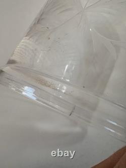 RARE TRÈS GRANDE ET ANCIENNE CLOCHE EN CRISTAL CISELÉ FROMAGE DESSERT XIXeme
