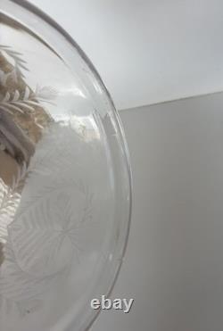 RARE TRÈS GRANDE ET ANCIENNE CLOCHE EN CRISTAL CISELÉ FROMAGE DESSERT XIXeme