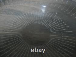 R. Lalique Ancien centre de table coupe cristal Floral signé 33cm