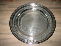 R. Lalique Ancien centre de table coupe cristal Floral signé 33cm