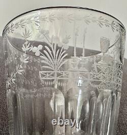 Rare Ancien Verre de Communion Cristal Facettés datée 1838 Époque 19? Charles X