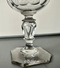 Rare Ancien Verre de Communion Cristal Facettés datée 1838 Époque 19? Charles X