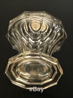 Rare Ancienne Pied Lampe Lusac Paris Berger Cristal Baccarat