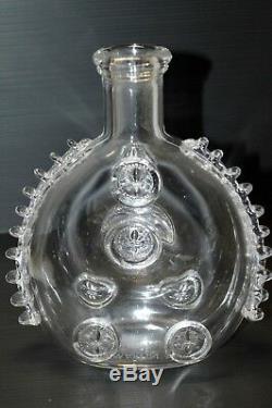 Rare Lampe Bouteille Cristal St Louis Louis XIII Cognac Remy Martin Pub Ancienne