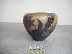 Rare Petit Vase Galle Ancien Et Veritable