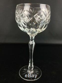 Rare Set 6 verres vin à pied haut style renaissance en cristal Anciens XIXe