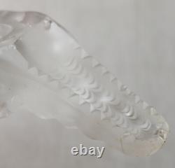 Rare ancien crocodile / alligator / bonbonnière, en cristal de Vallerysthal