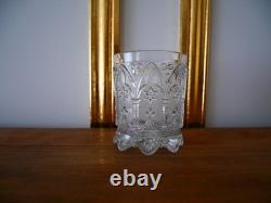Rare ancien verre en cristal moulé Baccarat 1840 Gotique arabesque Charles X