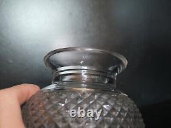 Rase ancien vase cristal taillé diamant Saint ST Louis modèle Trianon 15,3 cm