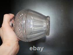 Rase ancien vase cristal taillé diamant Saint ST Louis modèle Trianon 15,3 cm
