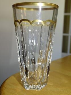 SAINT LOUIS 1 ANCIEN VERRE SHOT CRISTAL REHAUSSE A L'OR EXCELLENCE GOLD 10,5 cm