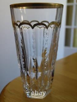 SAINT LOUIS 1 ANCIEN VERRE SHOT CRISTAL REHAUSSE A L'OR EXCELLENCE GOLD 10,5 cm