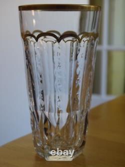 SAINT LOUIS 1 ANCIEN VERRE SHOT CRISTAL REHAUSSE A L'OR EXCELLENCE GOLD 10,5 cm