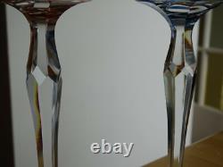 SAINT LOUIS 2 ANCIENS VERRES A VIN ROEMER CRISTAL DOUBLER COLORER ht 20 cm