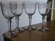 SAINT LOUIS 4 ANCIENS VERRES VIN BLANC APERITIF CRISTAL MOD MILLET ht 12 cm 1920