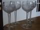 SAINT LOUIS 4 ANCIENS VERRES VIN ROUGE CRISTAL TAILLER MOD TIVOLI 1900 ht 17 cm
