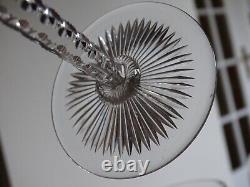 SAINT LOUIS 4 ANCIENS VERRES VIN ROUGE CRISTAL TAILLER MOD TIVOLI 1900 ht 17 cm