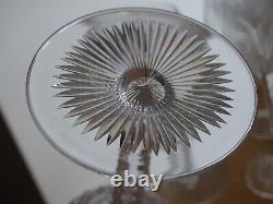 SAINT LOUIS 4 ANCIENS VERRES VIN ROUGE CRISTAL TAILLER MOD TIVOLI 1900 ht 17 cm