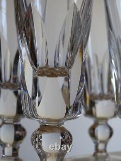 SAINT LOUIS 6 ANCIENNES FLUTES A CHAMPAGNE CRISTAL MODELE JERSEY ht 17 cm