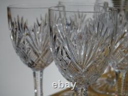 SAINT LOUIS 6 ANCIENS VERRES A APERITIF CRISTAL MODELE GAVARNI ht 12,8 cm
