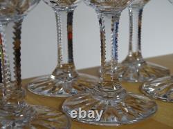 SAINT LOUIS 6 ANCIENS VERRES A APERITIF CRISTAL MODELE GAVARNI ht 12,8 cm