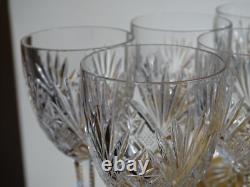 SAINT LOUIS 6 ANCIENS VERRES A APERITIF CRISTAL MODELE GAVARNI ht 12,8 cm