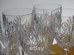 SAINT LOUIS 6 ANCIENS VERRES A APERITIF CRISTAL MODELE GAVARNI ht 12,8 cm