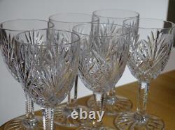 SAINT LOUIS 6 ANCIENS VERRES A APERITIF CRISTAL MODELE GAVARNI ht 12,8 cm