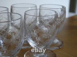 SAINT LOUIS 6 ANCIENS VERRES A LIQUEIR CRISTAL MODELE LIGIER n°206 ht 5,5 cm