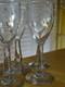 SAINT LOUIS 6 ANCIENS VERRES A LIQUEUR CRISTAL GRAVURE SAPHO 3219 ht 10,5 cm