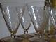 SAINT LOUIS 6 ANCIENS VERRES A VIN BLANC CRISTAL MODELE ASTRID ART DECO ht 9 cm