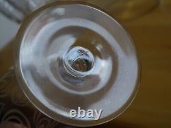 SAINT LOUIS 6 ANCIENS VERRES A VIN BLANC CRISTAL MODELE ASTRID ART DECO ht 9 cm