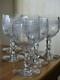 SAINT LOUIS 6 ANCIENS VERRES A VIN BLANC CRISTAL MODELE l&eacute;ona ART NOUVEAU