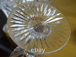 SAINT LOUIS 6 ANCIENS VERRES A VIN ROUGE CRISTAL MODELE GAVARNI 1930 ht 14,5 cm