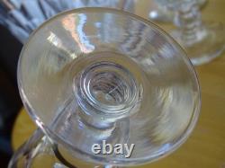 SAINT LOUIS 6 ANCIENS VERRES A VIN ROUGE CRISTAL TAILLER CATON ht 11,3 cm 19 EME