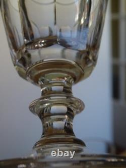 SAINT LOUIS 6 ANCIENS VERRES A VIN ROUGE CRISTAL TAILLER CATON ht 11,3 cm 19 EME