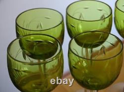 SAINT LOUIS 6 ANCIENS VERRES LIQUEUR CRISTAL GRAVER TALMA DOUBLER COLORER 10,5 c