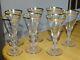 SAINT LOUIS 7 ANCIENS VERRES A APERITIF CRISTAL GOLD DORURE 1920 ht 11,8 cm