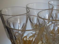 SAINT LOUIS 7 ANCIENS VERRES A VIN CRISTAL TAILLER CATON ht 11,5 cm 19 EME