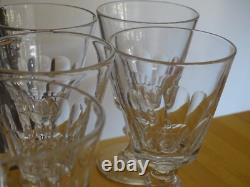 SAINT LOUIS 7 ANCIENS VERRES A VIN CRISTAL TAILLER CATON ht 11,5 cm 19 EME