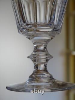 SAINT LOUIS 7 ANCIENS VERRES A VIN CRISTAL TAILLER CATON ht 11,5 cm 19 EME