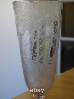 SAINT LOUIS BACCARAT ANCIEN BEAU VERRE BIERE CRISTAL GRAVURE A l'ACIDE ht 17 cm