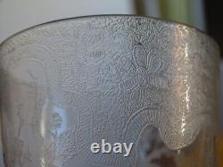 SAINT LOUIS BACCARAT ANCIEN BEAU VERRE BIERE CRISTAL GRAVURE A l'ACIDE ht 17 cm