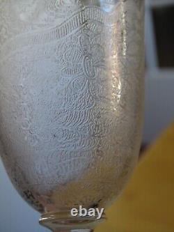 SAINT LOUIS BACCARAT ANCIEN BEAU VERRE BIERE CRISTAL GRAVURE A l'ACIDE ht 17 cm