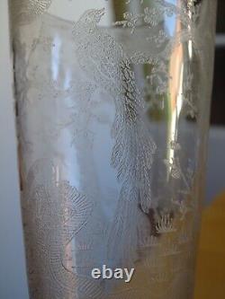 SAINT LOUIS BACCARAT ANCIEN BEAU VERRE BIERE CRISTAL GRAVURE A l'ACIDE ht 17 cm