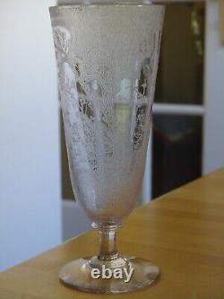 SAINT LOUIS BACCARAT ANCIEN BEAU VERRE BIERE CRISTAL GRAVURE A l'ACIDE ht 17 cm