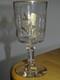 SAINT LOUIS CRISTAL ANCIEN VERRE A EAU GRAVURE PAYSAGE OISEAUX OR ht 15 cm