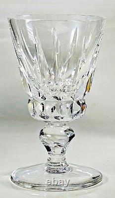 SAINT-LOUIS MODÈLE GUERNESEY 6 ANCIENS VERRES à VIN BLANC en CRISTAL SIGNÉS XXè